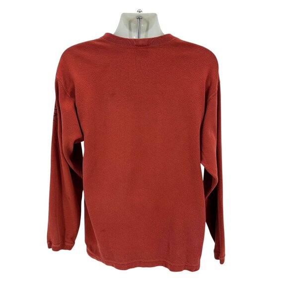 Vintage Harley Davidson Mens Medium Henley Long Sleeve Button Textured Red Logo - Picture 4 of 9